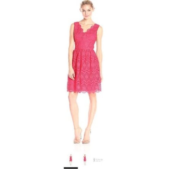 ADRIANNA Papell Womens V-Neck Sleeveless Fit-and-Flare Dress, size 2 - Picture 5 of 5